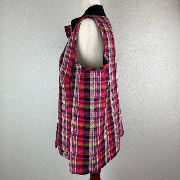 CJ Banks Button Down Plaid Vest Size X EUC - Picture 4 of 6